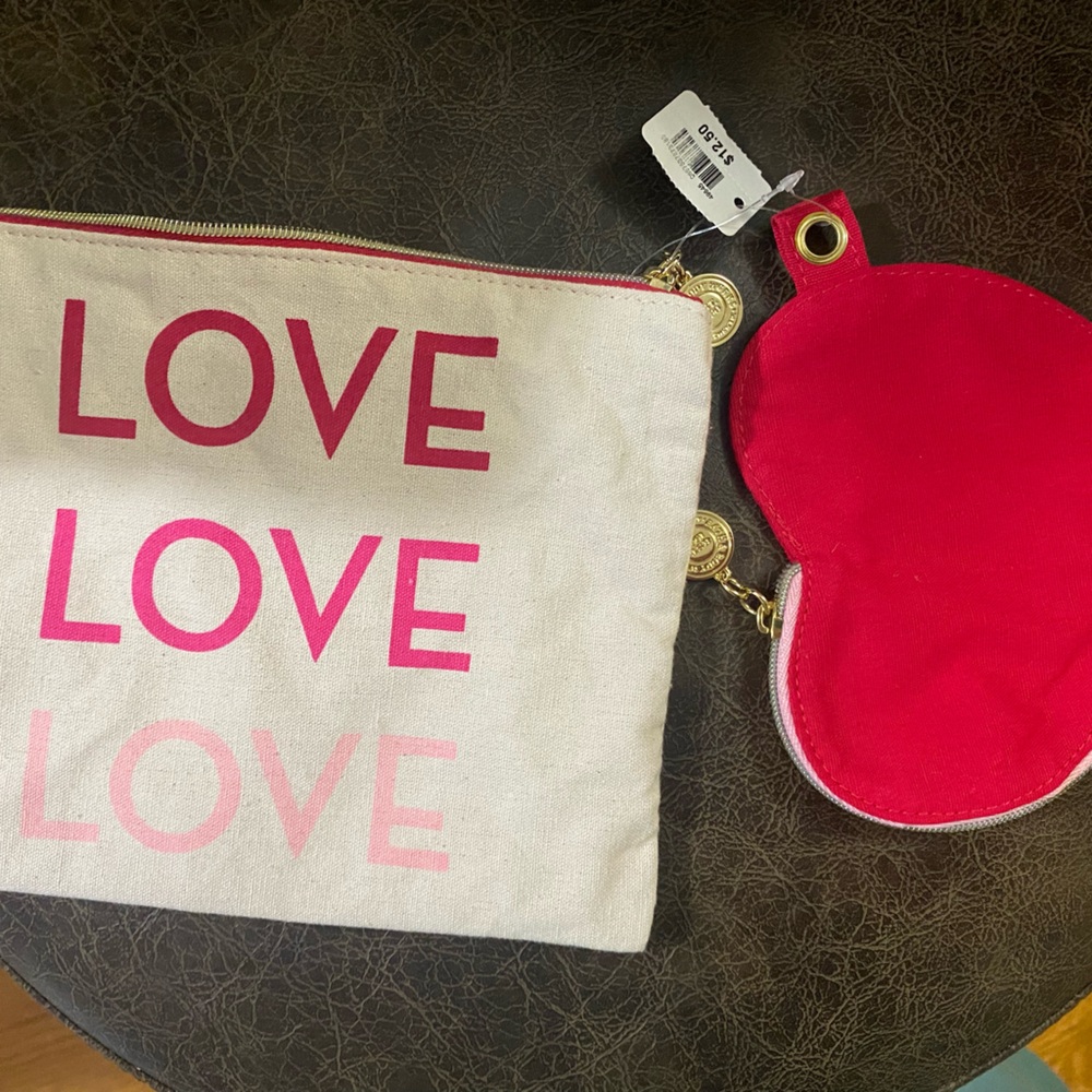 Bath and Body works cosmetic pouch double